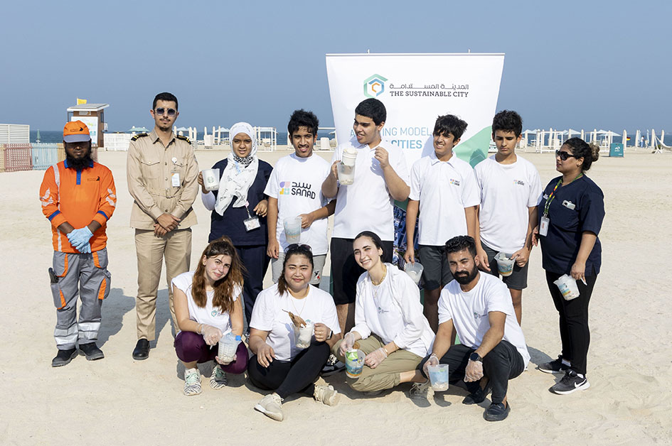 The Sustainable City organizes an inclusive Beach Cleaning Day with children of determination from ‘Sanad Village’